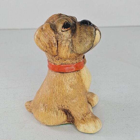Vintage Tinker Ware Butch Boxer Puppy Dog Figurine Collectible Moorcraft England - Picture 2 of 8